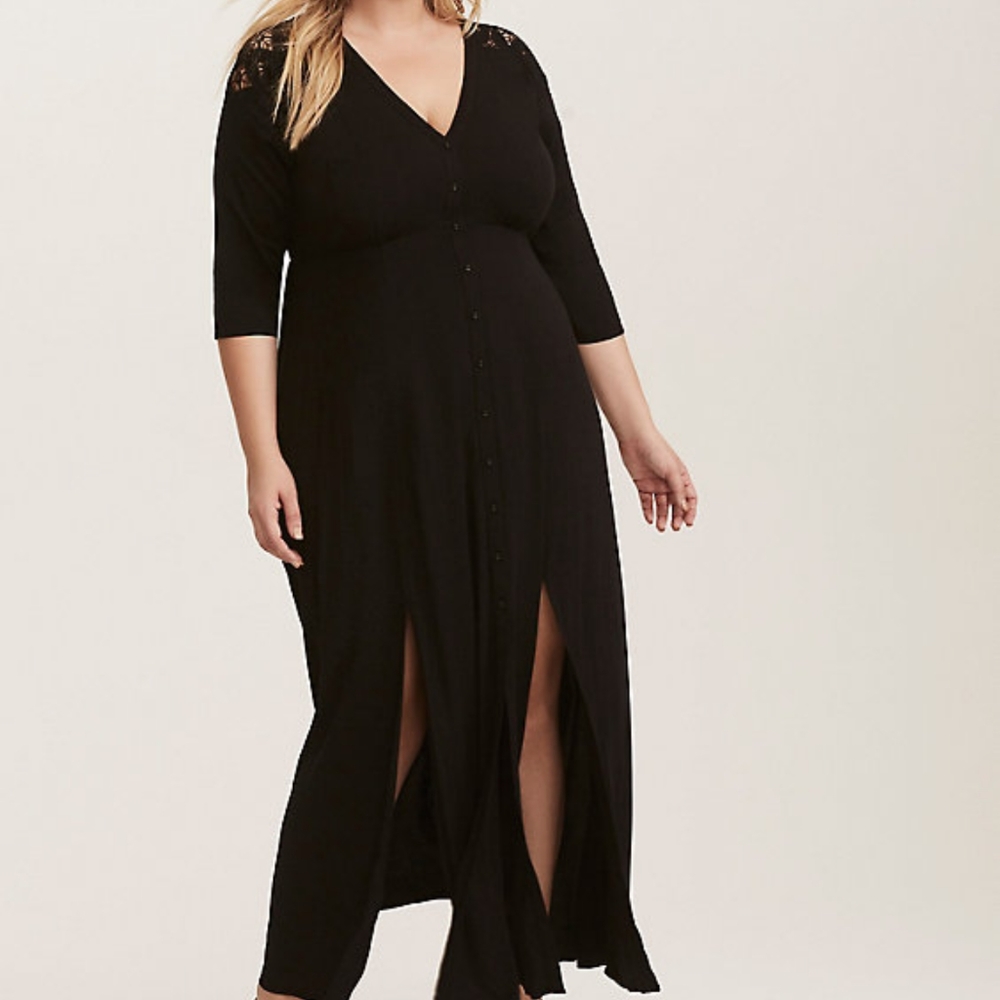 Nwt Torrid black maxi dress
